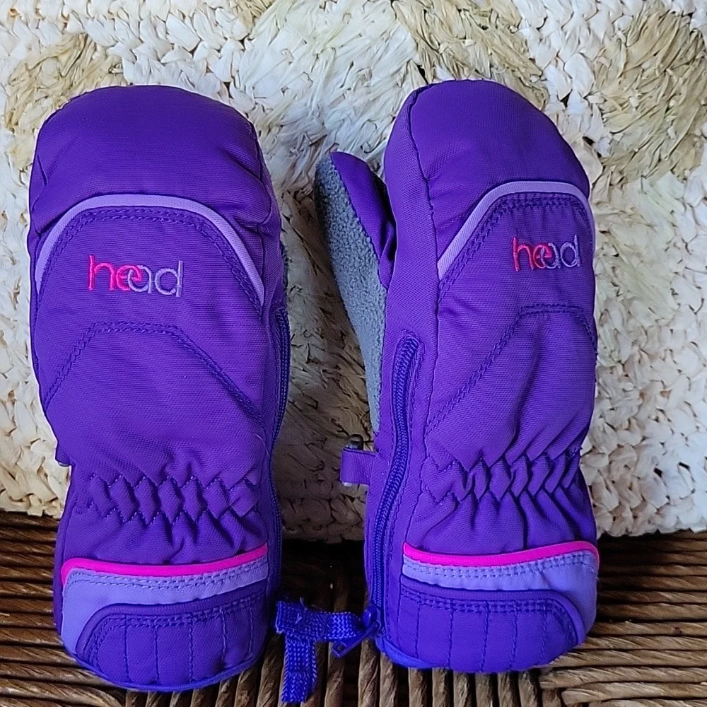 HEAD Junior Ski & Snowboarding Mittens, purple, size XXS (1-2 yrs)